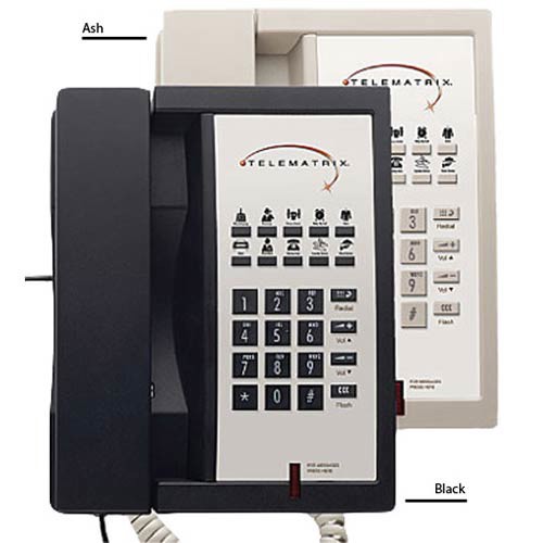 TeleMatrix 3300MW10 - 1-Line 10 Button Phone - Bla