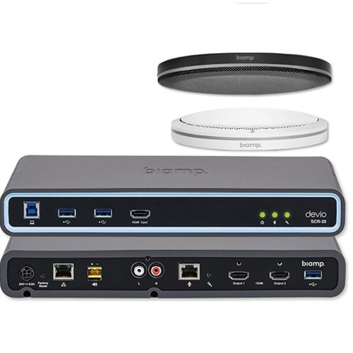 Biamp Conferencing hub and microphone, Black