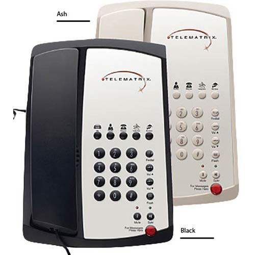 TeleMatrix 3100MWD5- 1-Line 5 Button SP -  Black